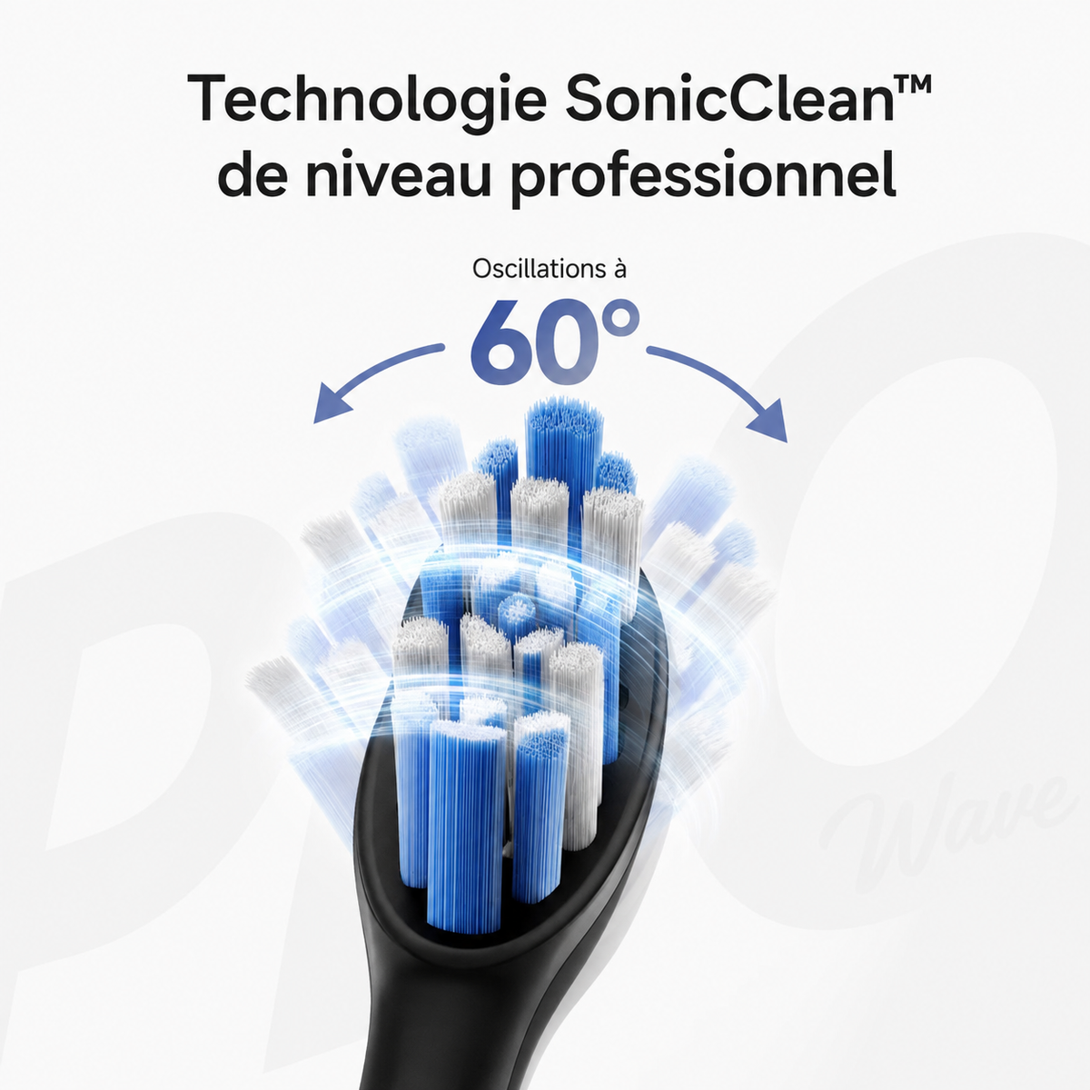 SonicClean™ – Brosse à Dents Électrique 7 Modes + Bande de Blanchiment Dentaire