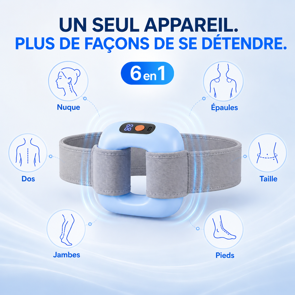 VIBRATUM™ - Anneau abdominal vibrant pour une routine silhouette à domicile.