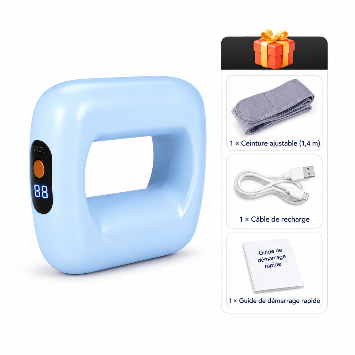 VIBRATUM™ - Anneau abdominal vibrant pour une routine silhouette à domicile.
