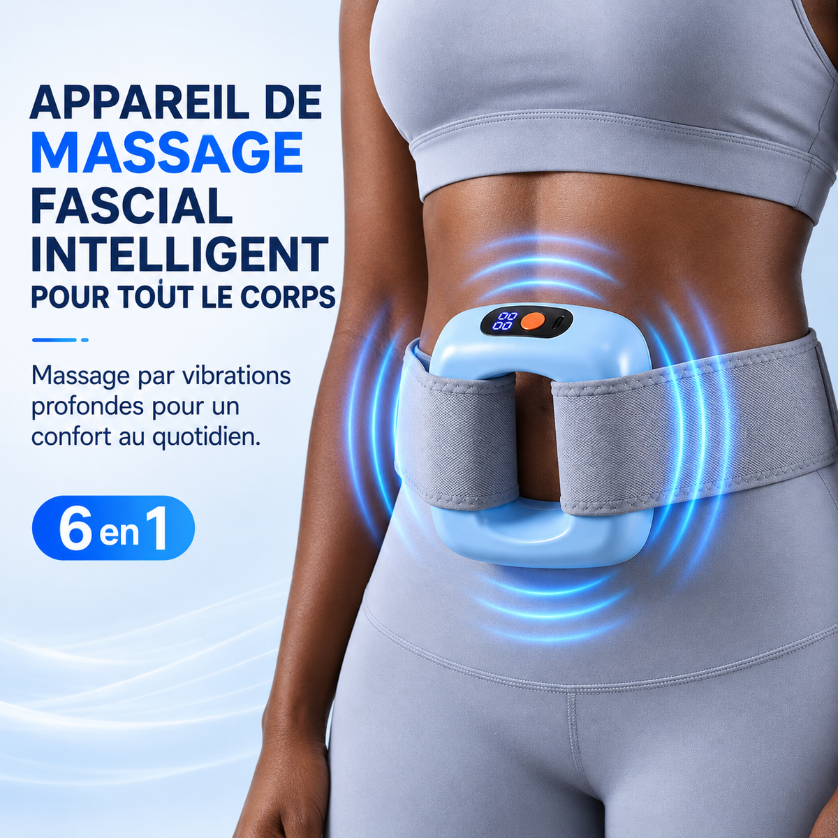 VIBRATUM™ - Anneau abdominal vibrant pour une routine silhouette à domicile.