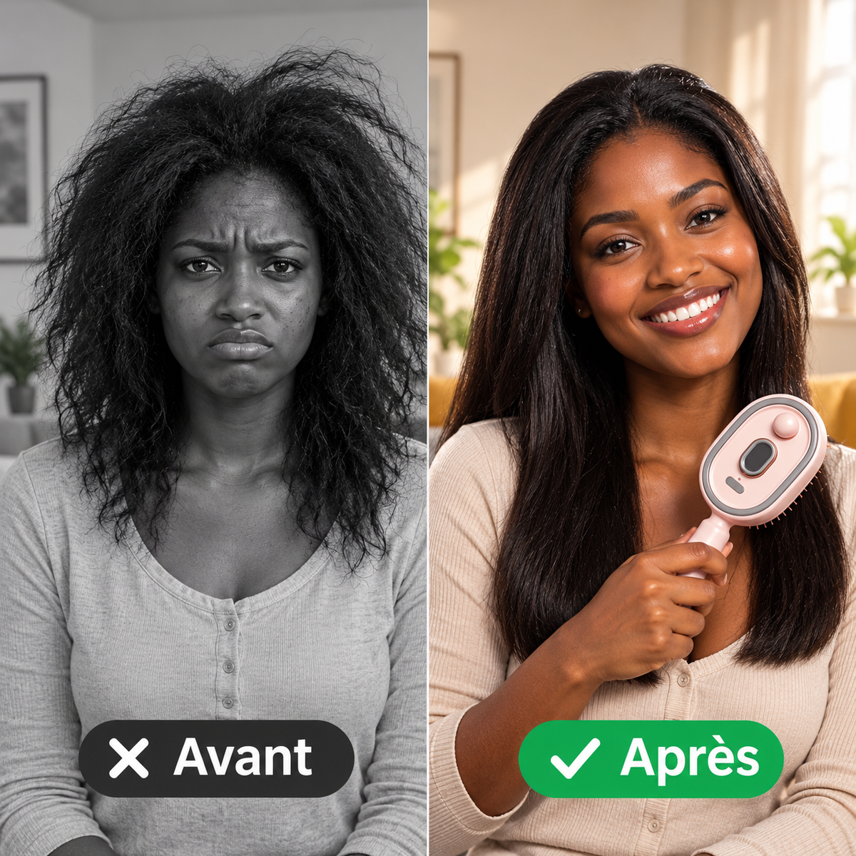 Velora Hair™ – Brosse Démêlante & Massage du Cuir Chevelu