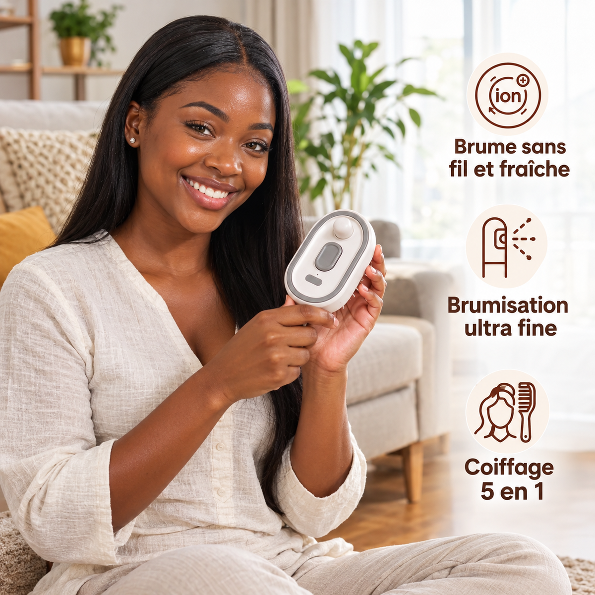 Velora Hair™ – Brosse Démêlante & Massage du Cuir Chevelu