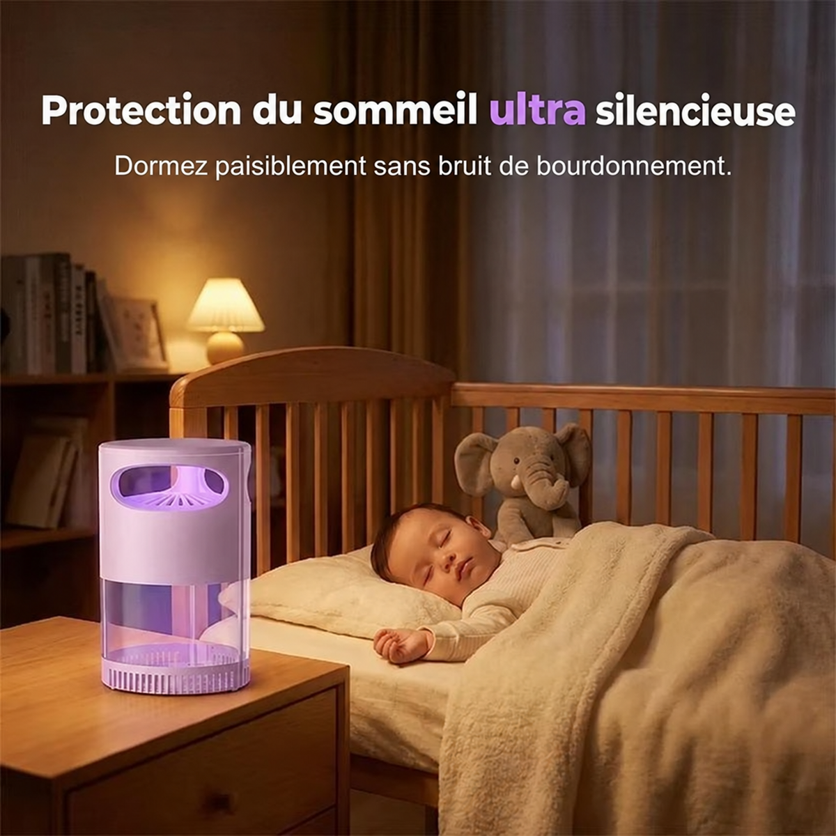 MoustiZap™  — Piège à moustiques et insecte UV silencieux et sans fumée