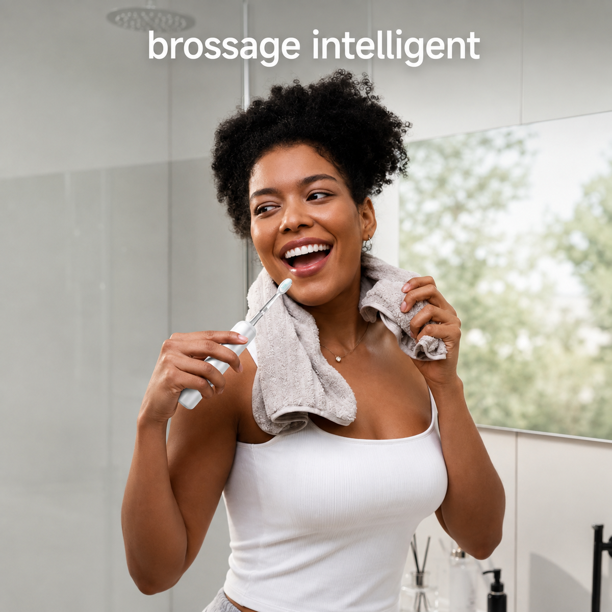 SonicClean™ – Brosse à Dents Électrique 7 Modes + Bande de Blanchiment Dentaire